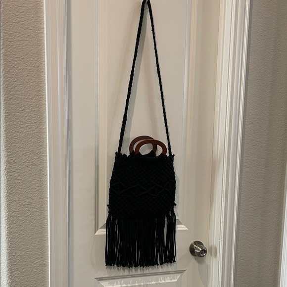 Danielle Nicole Handbags - Danielle Nicole Black Fringe Crossbody Bag